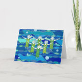 Wassertanzkarte für Frauen und Wellen Karte (Vorderseite)