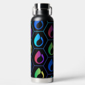 Wassertasche mit Farbtropfen Trinkflasche (Vorderseite)