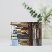 Wassertaxi vor Chicago Postkarte (Stehend Vorderseite)