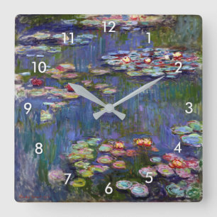 Wasserteich, Monet Quadratische Wanduhr