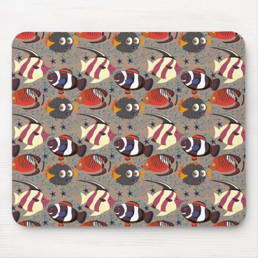 Wassertiere Muster | Ozean Unterwasserwelt 41 Mousepad (Vorne)