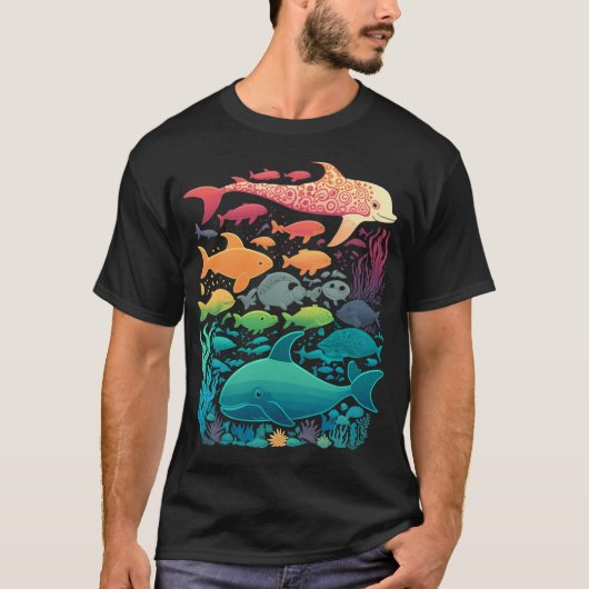 Wassertiere T-Shirt (Vorderseite)