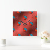 Wassertiger Quadratische Wanduhr (Zuhause)
