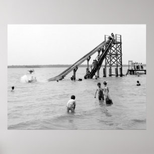 WasserToboggan, Bois Blanc Insel, MI 1903 Poster