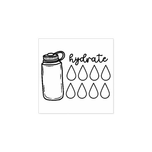 Wassertracker Gummistempel (Prägung)