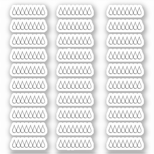 Wassertracker x 30 Aufkleber - Planner-Aufkleberpa (Vorderseite)