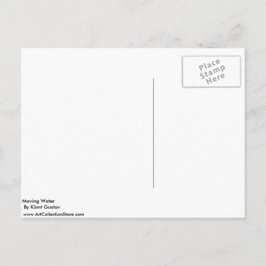 Wassertransport durch Klimt Gustav Ankündigungspostkarte (Rückseite)