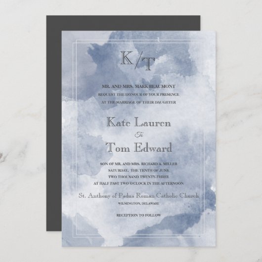 Wasserträume | Einladung zur Hochzeit (Vorne/Hinten)