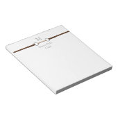 Wassertrense-Monogramm Reitsport Notizblock (angewinkelt)