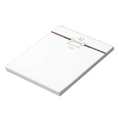 Wassertrense-Monogramm Reitsport Notizblock (Rotiert)