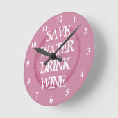 WASSERTROCKNENWEIN gerettet Küchenmauer Runde Wanduhr (Winkel)