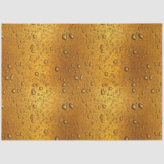 Wassertröpfchen auf Bieruntergrund Seidenpapier (Vorderseite)