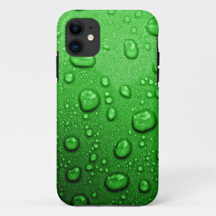 Wassertröpfchen auf grünem Hintergrund, cool u. Case-Mate iPhone Hülle