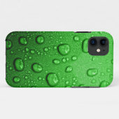 Wassertröpfchen auf grünem Hintergrund, cool u. Case-Mate iPhone Hülle (Rückseite (Horizontal))