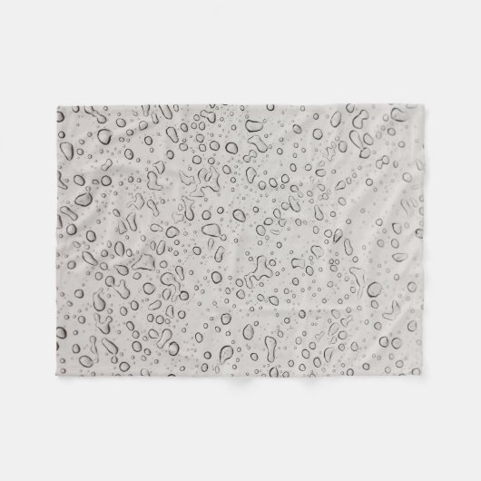 Wassertröpfchen Fleecedecke (Vorderseite (Horizontal))