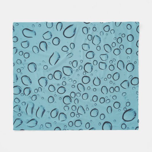 Wassertröpfchen Fleecedecke (Vorderseite (Horizontal))
