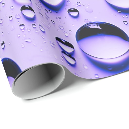 Wassertröpfchen Geschenkpapier (Rolleneckpunkt)