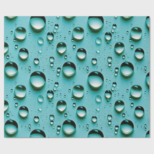 Wassertröpfchen Geschenkpapier (Flach)