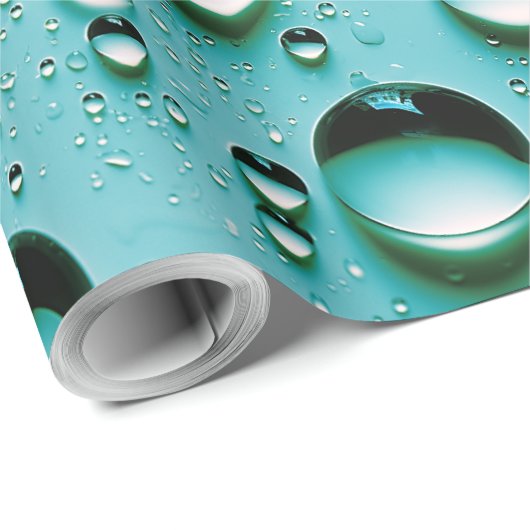 Wassertröpfchen Geschenkpapier (Rolleneckpunkt)