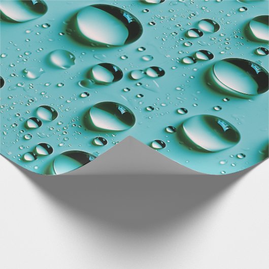 Wassertröpfchen Geschenkpapier (Ecke)