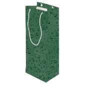 Wassertröpfchen Geschenktüte Für Weinflaschen (Rückseite Schrägansicht)