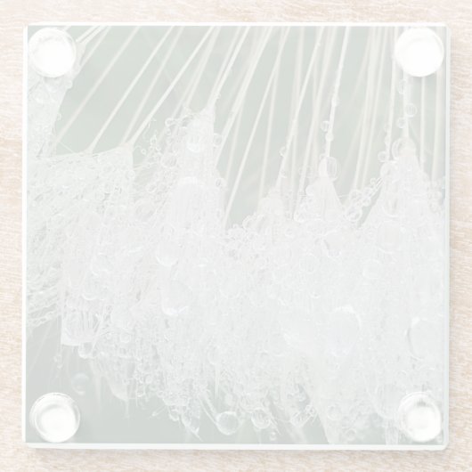 Wassertröpfchen Glasuntersetzer (Rückseite)