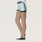 Wassertröpfchen kurze blaue Perlen nasse Leggings (Links)