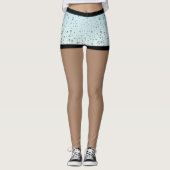 Wassertröpfchen kurze blaue Perlen nasse Leggings (Vorderseite)