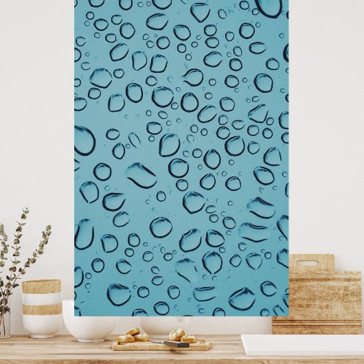 Wassertröpfchen Poster (Küche)