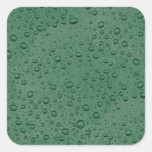 Wassertröpfchen Quadratischer Aufkleber (Vorderseite)