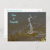 Wassertröpfchen Ruhe Postkarte (Vorne/Hinten)