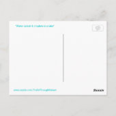 Wassertröpfchen Ruhe Postkarte (Rückseite)