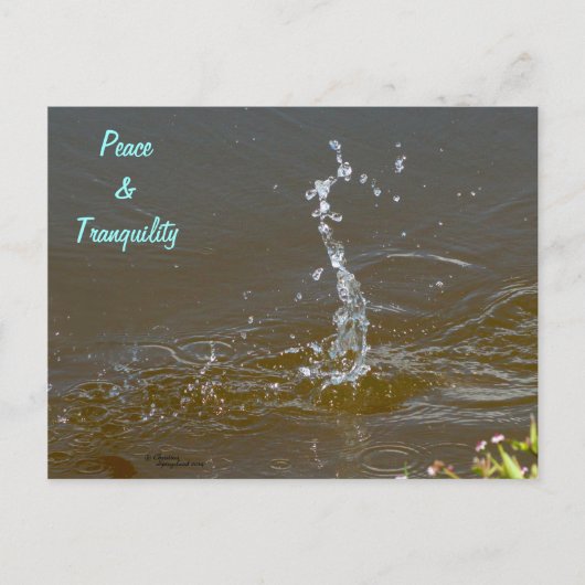 Wassertröpfchen Ruhe Postkarte (Vorderseite)