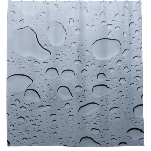 Wassertropfen Abstrakte Tropfen Kristallklares Mus Duschvorhang (Vorderseite)