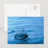 Wassertropfen Abstrakter Hintergrund abspülen Postkarte (Vorne/Hinten)