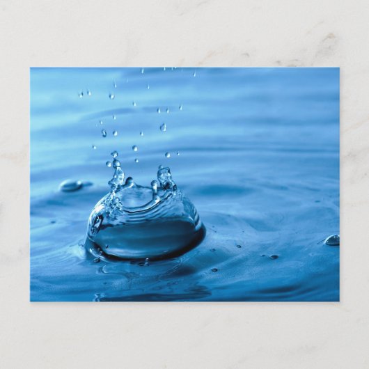 Wassertropfen Abstrakter Hintergrund abspülen Postkarte (Vorderseite)