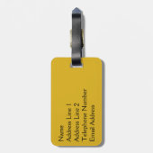 Wassertropfen an der eleganten Gelben Rose Gepäckanhänger (Rückseite vertikal)