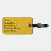 Wassertropfen an der eleganten Gelben Rose Gepäckanhänger (Rückseite horizontal)