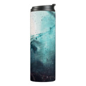Wassertropfen an Glasfenstern Thermosbecher (Nach links gedreht)