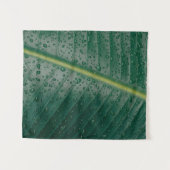 Wassertropfen auf Bananenblättern Wandteppich (Vorderseite (Horizontal))