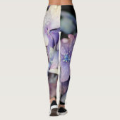 Wassertropfen auf blaue Blume Leggings (Rückseite)