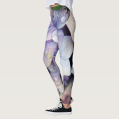 Wassertropfen auf blaue Blume Leggings (Links)