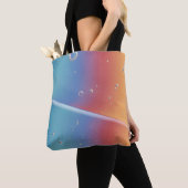 WASSERTROPFEN AUF BLAUEN KUNSTSTOFF TASCHE (Von Nahem)