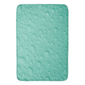 Wassertropfen auf blauer Oberfläche Badematte (Vorderseite Vertikal)