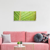 Wassertropfen auf dem Foto des Leaf Leinwanddruck (Insitu (Wohnzimmer))