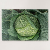Wassertropfen auf einem Kohlkopf Puzzle (Horizontal)