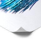 Wassertropfen auf einer Feder Poster (Ecke)