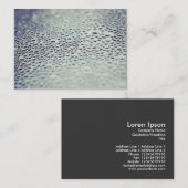 Wassertropfen auf Glas 01 Visitenkarte (Vorne/Hinten)