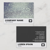 Wassertropfen auf Glas 01 Visitenkarte (Vorne/Hinten)