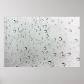 Wassertropfen auf Glas Poster (Vorne)
